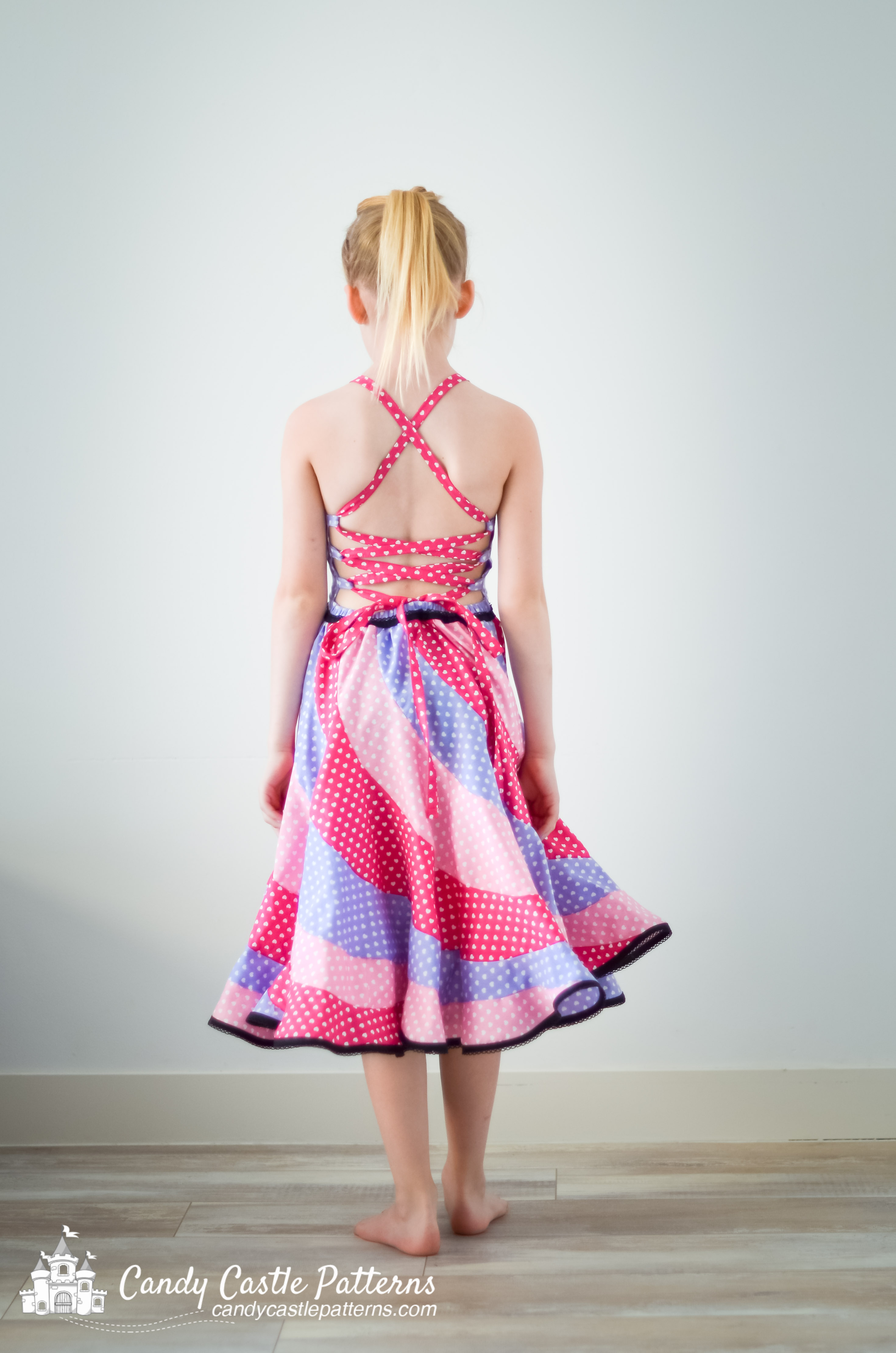 Strawberry Laces Peppermint Swirl Dress mash-up